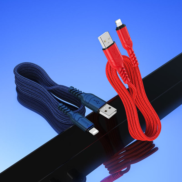 Фото - Кабель синхронізації даних HOCO X59 USB to iP 2.4A, 1m Red (6931474744876)
