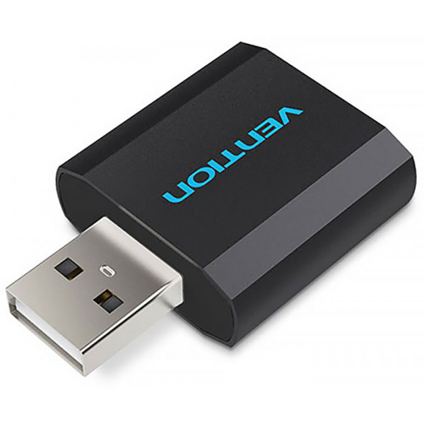 Фото - Звукова карта Vention Audio USB - 2х3,5 мм jack Metal (VAB-S17-B)