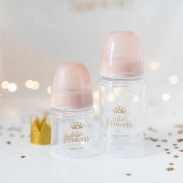 Фото - Пляшка для годування Canpol babies aнтиколікова з широким горлом PP Easy Start Royal baby - рожева, 120 мл. (35/233_pin)