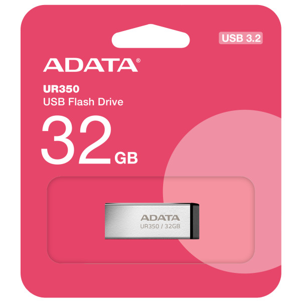 Фото - Флеш USB ADATA USB 3.2 UR 350 32Gb Silver/Black (UR350-32G-RSR/BK)