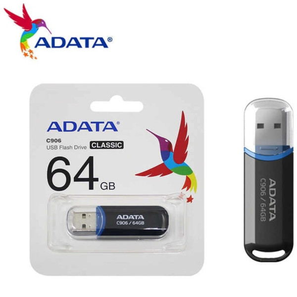 Фото - Флеш USB ADATA USB 2.0 C906 64Gb Black (AC906-64G-RBK)