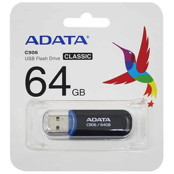 Фото - Флеш USB ADATA USB 2.0 C906 64Gb Black (AC906-64G-RBK)