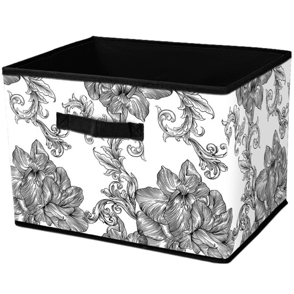 Фото - Короб для зберігання Idea Home NP-103R прям. ткан. Anthracite Flower