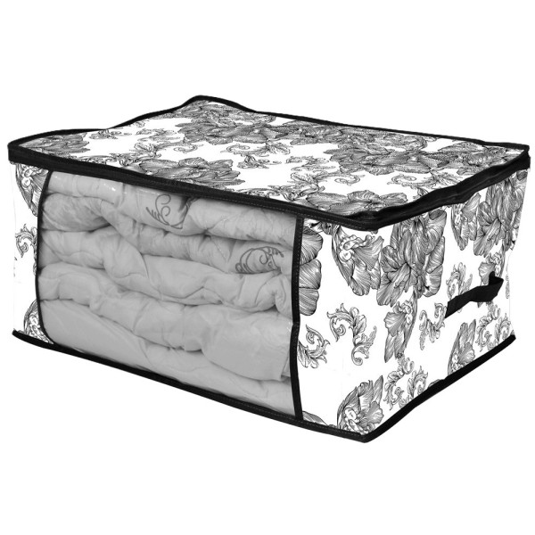 Фото - Корзина для зберігання Idea Home NP-115 д/білизни Anthracite Flowers