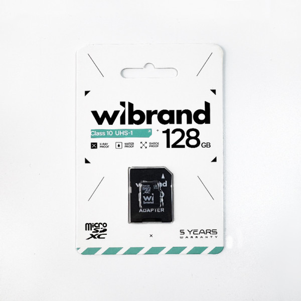 Фото - Карта пам'яті Wibrand 128Gb class 10 adapter SD (WICDHU1/128GB-A)