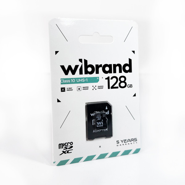 Фото - Карта пам'яті Wibrand 128Gb class 10 adapter SD (WICDHU1/128GB-A)