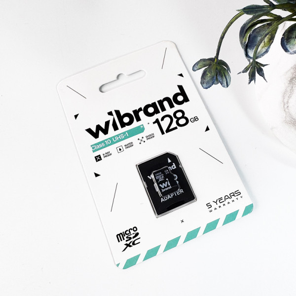 Фото - Карта пам'яті Wibrand 128Gb class 10 adapter SD (WICDHU1/128GB-A)