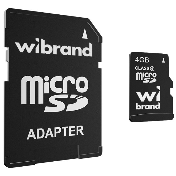 Фото - Карта пам'яті Wibrand 4Gb class 4 adapter SD (WICDC4/4GB-A)