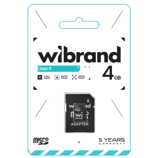 Фото - Карта пам'яті Wibrand 4Gb class 4 adapter SD (WICDC4/4GB-A)