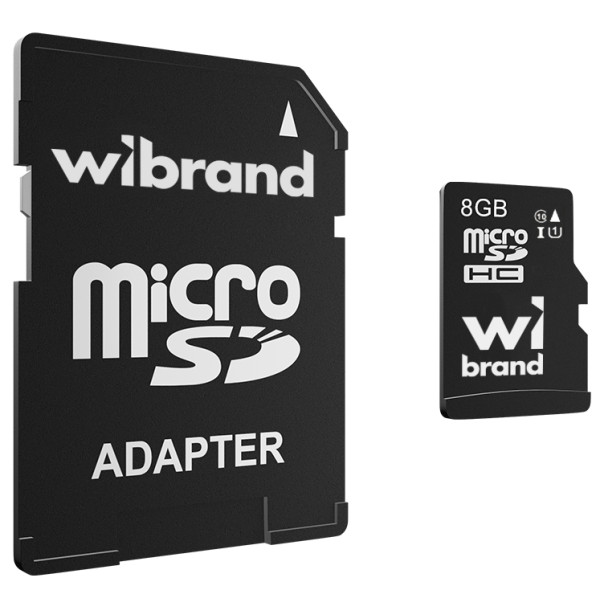 Фото - Карта пам'яті Wibrand 8Gb class 10 adapter SD (WICDHC10/8GB-A)