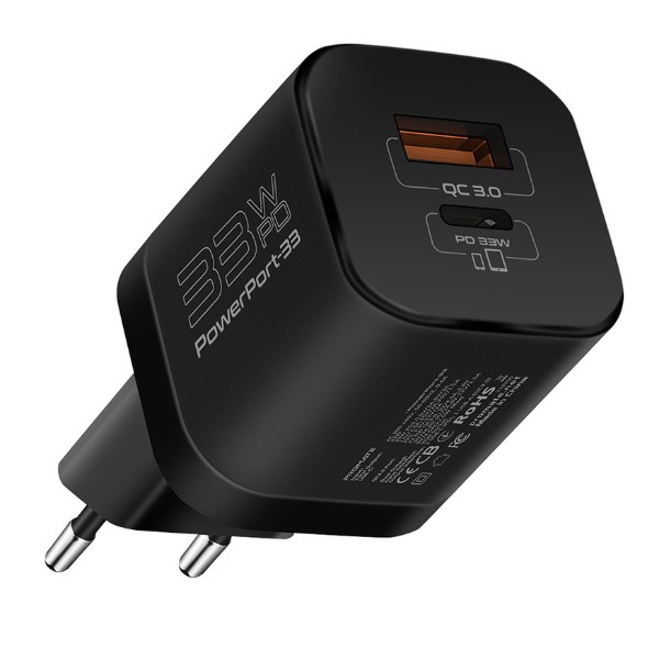 Фото - Сетевое зарядное устройство Promate Powerport-33 Black Фото - Сетевое зарядное устройство Promate Powerport-33 Black