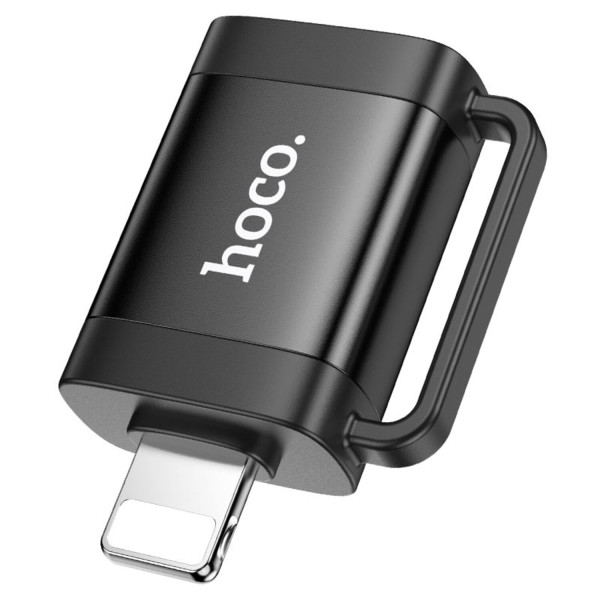Фото - Перехідник HOCO UA31A iP male to USB female OTG adapter Black (6942007628082)