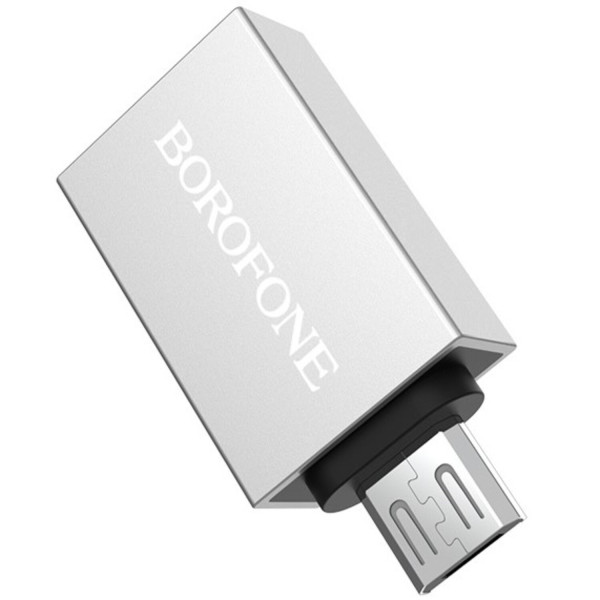 Фото - Перехідник BOROFONE BV2 adapter USB-A to Micro-USB, converter, OTG support, USB 3.0 (6957531090311)