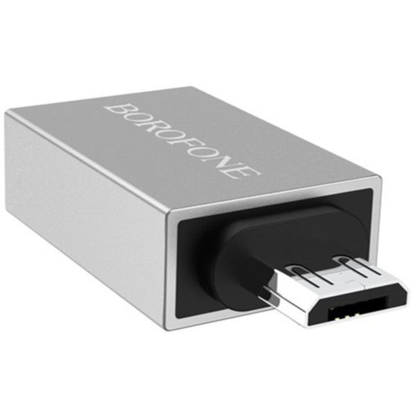 Фото - Перехідник BOROFONE BV2 adapter USB-A to Micro-USB, converter, OTG support, USB 3.0 (6957531090311)