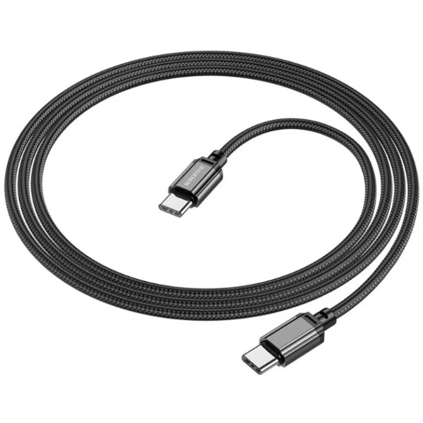 Фото - Кабель BOROFONE BX87 Sharp 60W Type-C to Type-C Black (6974443389067)