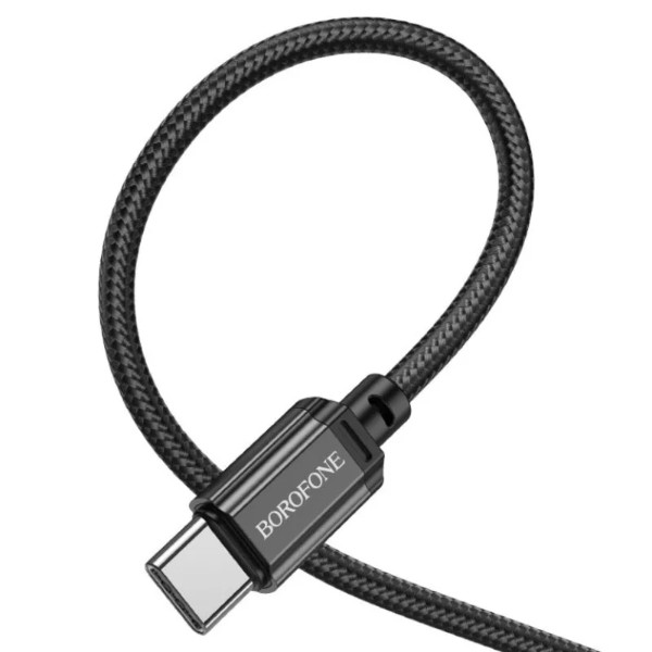 Фото - Кабель BOROFONE BX87 Sharp 60W Type-C to Type-C Black (6974443389067)