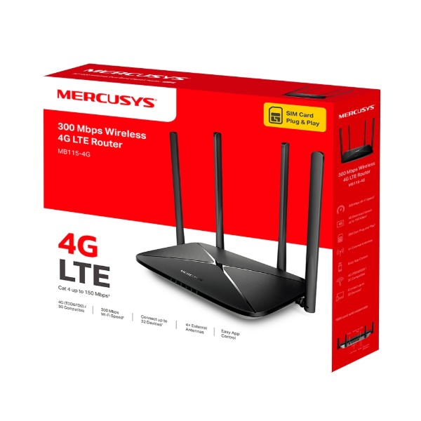 Фото - Маршрутизатор інтернет 4G Mercusys MB115-4G
