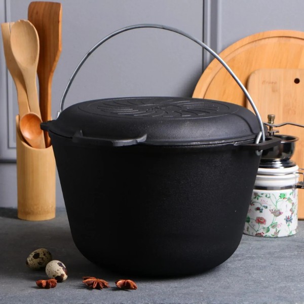 Фото - Казан Brizoll KT10-2 Туризм 10 л, туристичний з кришкою-сковородою