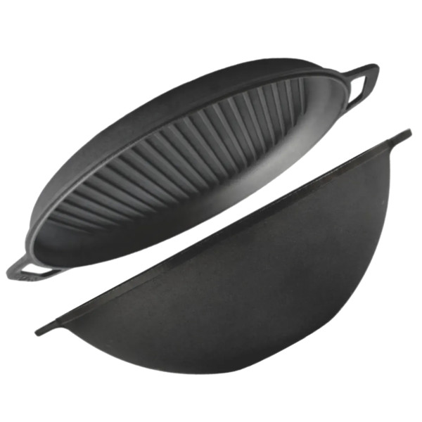 Фото - Казан Brizoll W36-3 WOK 8 л, з кришкою-сковородою гриль