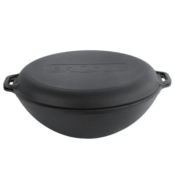 Фото - Казан Brizoll W36-3 WOK 8 л, з кришкою-сковородою гриль