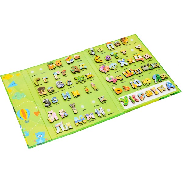 Фото - Настільна гра (3-4 роки) PuzzleOk Алфавіт на липучках (Puz-26919)