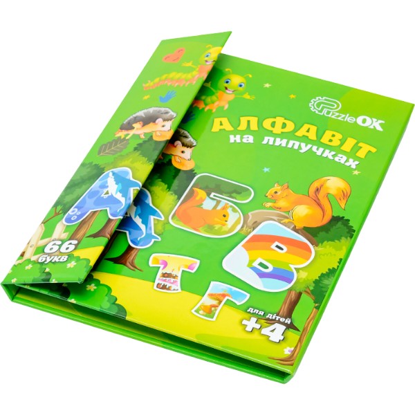 Фото - Настільна гра (3-4 роки) PuzzleOk Алфавіт на липучках (Puz-26919)