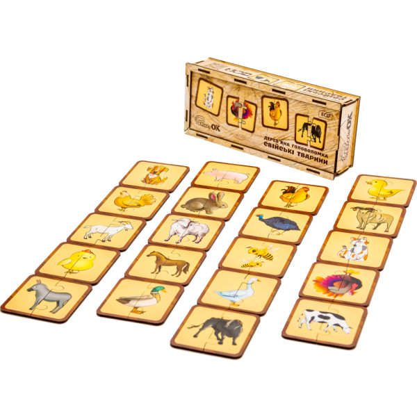 Фото - Настольная игра (до 2 лет) PuzzleOk Домашние животные (Puz-37351)