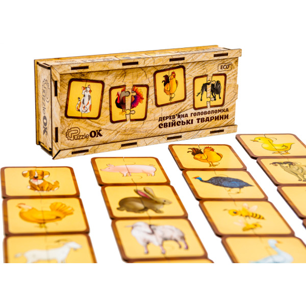 Фото - Настольная игра (до 2 лет) PuzzleOk Домашние животные (Puz-37351)