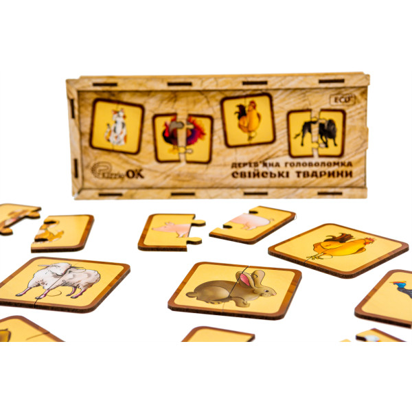 Фото - Настольная игра (до 2 лет) PuzzleOk Домашние животные (Puz-37351)