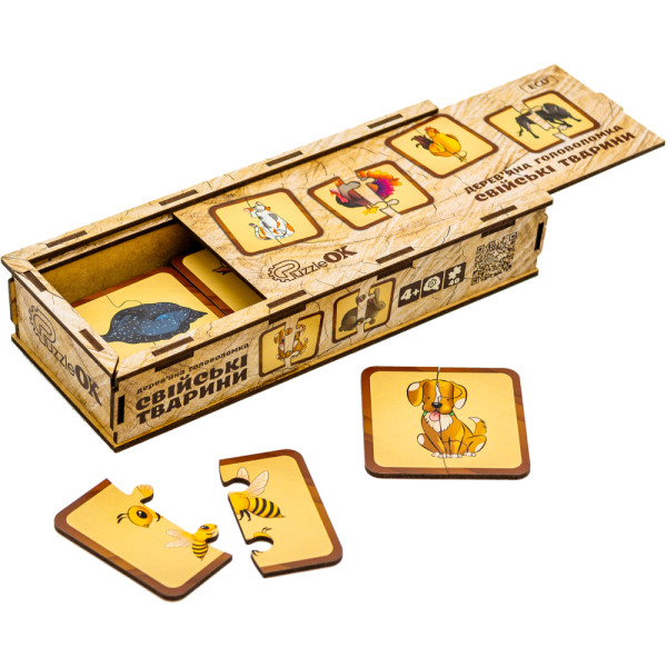 Фото - Настольная игра (до 2 лет) PuzzleOk Домашние животные (Puz-37351)