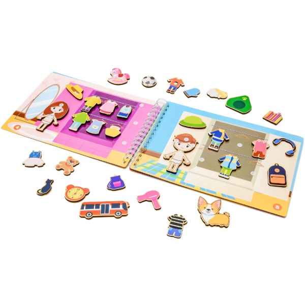 Фото - Настольная игра (3-4 года) PuzzleOk Деревянная игра с наклейками Домик для Мока Бока 6 ст., 103 дет. (Puz-88892)