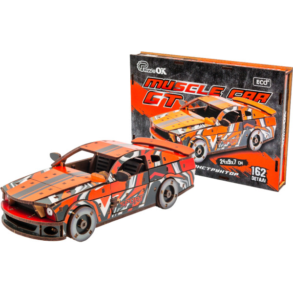 Фото - 3D пазлы PuzzleOk Muscle Car 162 дет., красный цвет (Puz-00641)