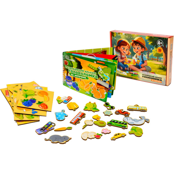 Фото - Настольная игра (5-7 лет) PuzzleOk Развивающий альбом головоломка на липучках (Puz-22925)