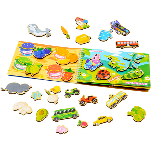 Фото - Настольная игра (5-7 лет) PuzzleOk Развивающий альбом головоломка на липучках (Puz-22925)