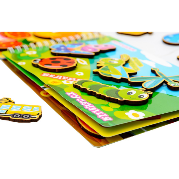 Фото - Настольная игра (5-7 лет) PuzzleOk Развивающий альбом головоломка на липучках (Puz-22925)