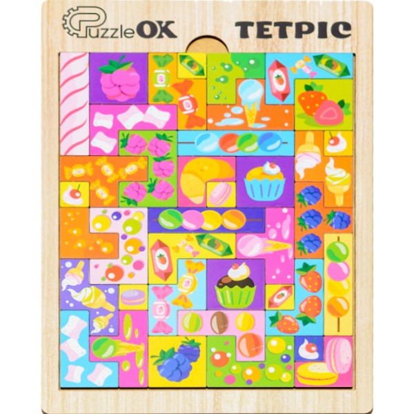 Фото - Головоломка PuzzleOk Развивающая деревянная игрушка "Тетрис Сладости" (Puz-22923) Фото - Головоломка PuzzleOk Развивающая деревянная игрушка "Тетрис Сладости" (Puz-22923)
