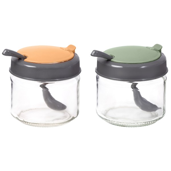 Фото - Ємність для спецій і приправ Herevin Colours Conical Spice Jar з ложкою MIX 0.3 л в асортименті (131018-150)
