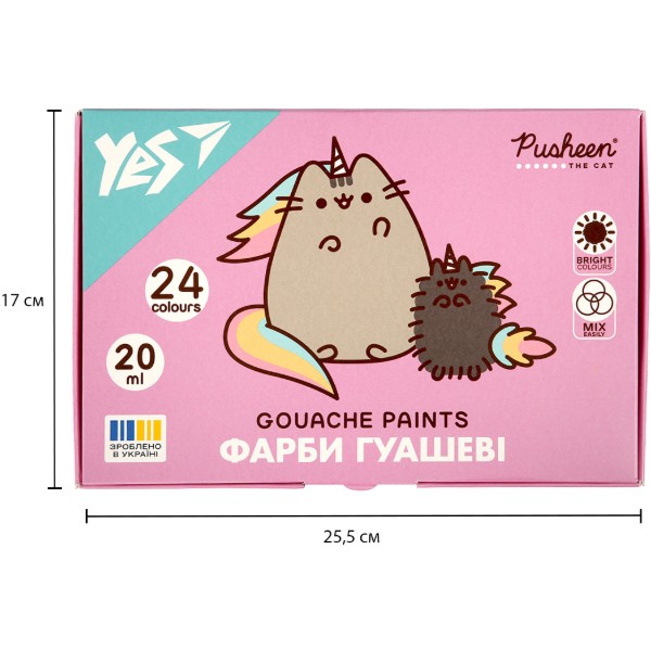 Фото - Фарби YES Pusheen 24 кол. по 20 мл (230404)
