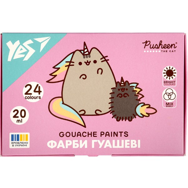 Фото - Фарби YES Pusheen 24 кол. по 20 мл (230404)