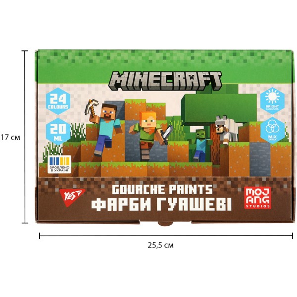 Фото - Фарби YES Minecraft 24 кол. по 20 мл (230409)