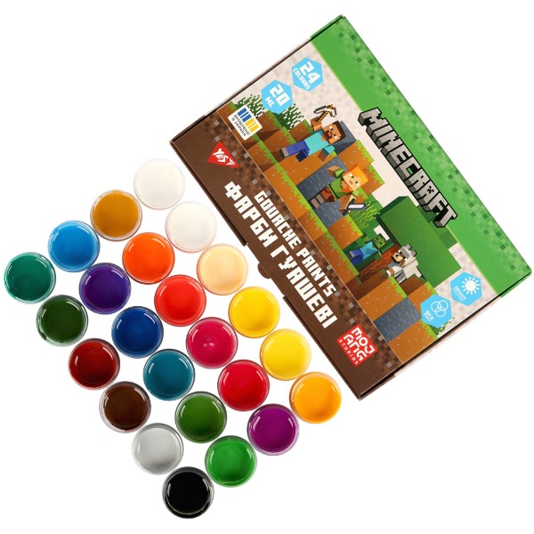 Фото - Фарби YES Minecraft 24 кол. по 20 мл (230409)