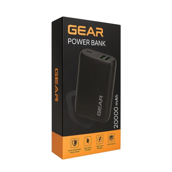 Фото - Батарея мобільна GEAR 20000mAh PD22.5W 1C+2A+1micro (WP952P)