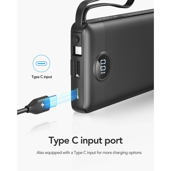 Фото - Батарея мобильная Veger C10 10000mAh Black (1283126526848)