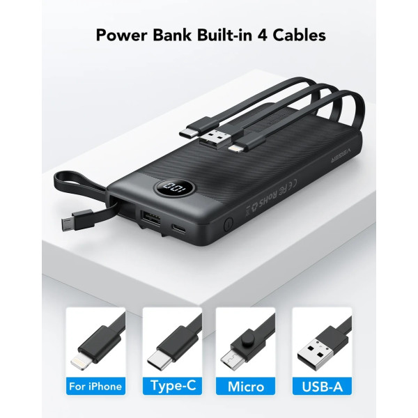 Фото - Батарея мобильная Veger C10 10000mAh Black (1283126526848)