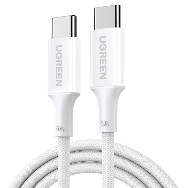 Фото - Кабель UGREEN L502 USB-C to USB-C PD 100W 5A 2m White (35221)