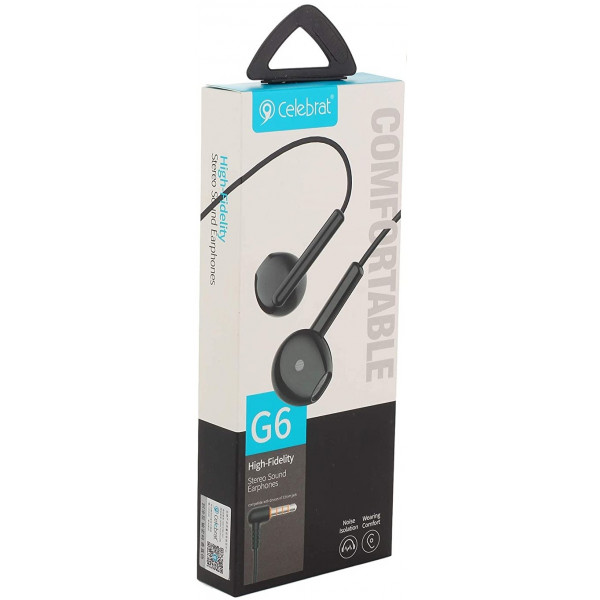 Фото - Навушники вкладиші дротові Celebrat G6 Black