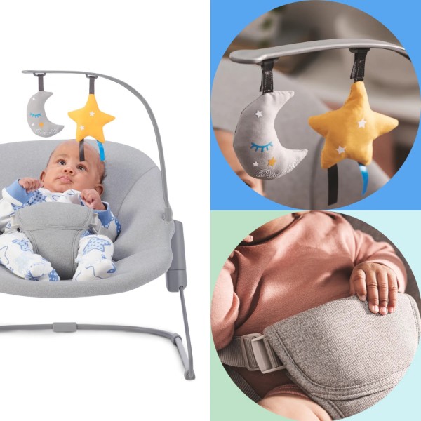 Фото - Крісло-шезлонг Kinderkraft Calmee Grey (KBCALM00GRY0000)