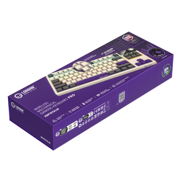 Фото - Клавиатура беспроводная игровая Lorgar KBP70TKLW Wireless TKL Mechanical Pro Beige (LRG-KBP70TKLW-RT-US)