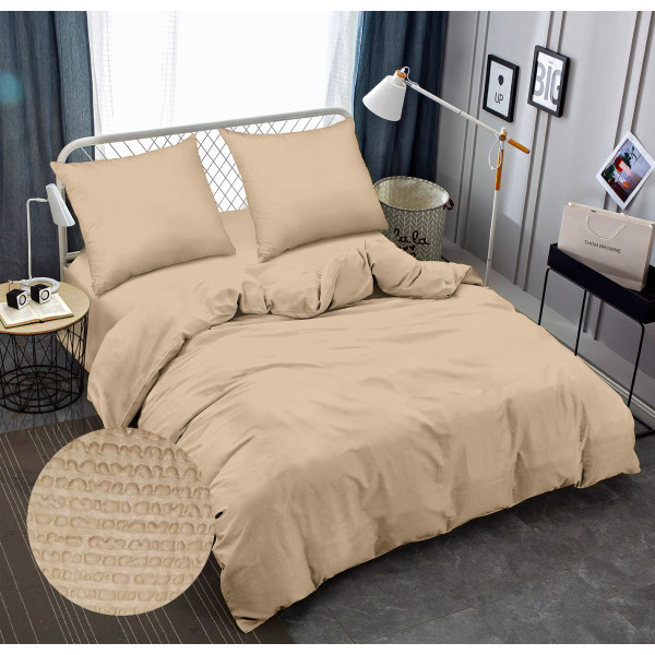 Фото - Комплект постільної білизни Zastelli 14-1118 Beige жатка 175х210 Бежевий (22222)