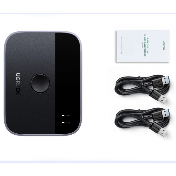 Фото - Хаб USB UGREEN CM757 USB 3.0 Sharing Switch 2 In 2 Out Black (35313)